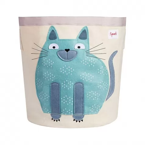 cesto portatutto gatto blu 100% cotone