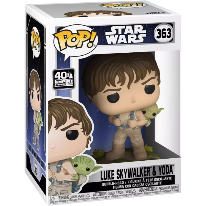 star wars - luke skywalker and yoda 9cm - funko pop 363: 1