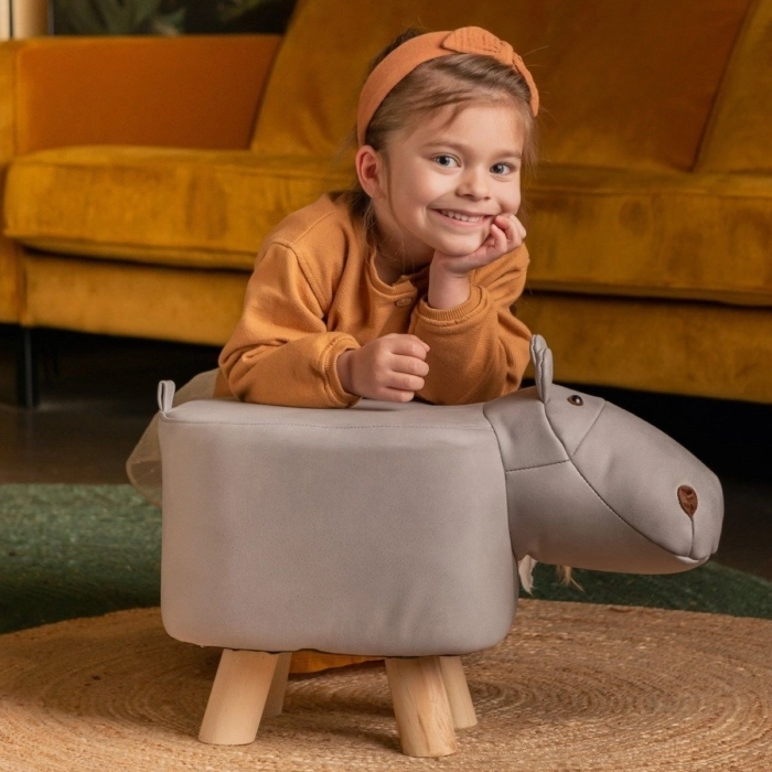 pouff ippopotamo 30x30x50cm