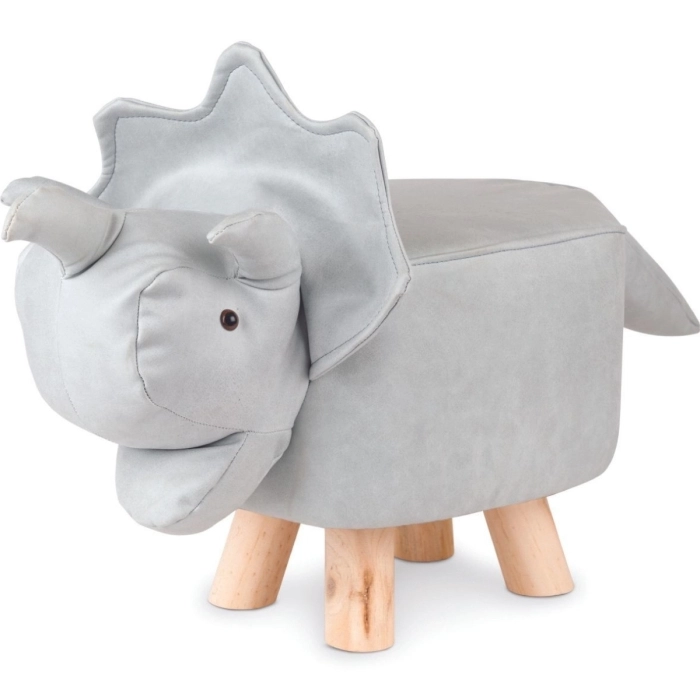 pouff dinosauro grigio 30x30x50cm