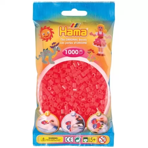 hama busta 1000 pezzi midi - rosso neon
