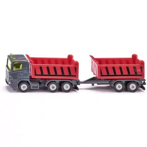 camion con cassone ribaltabile e rimorchio