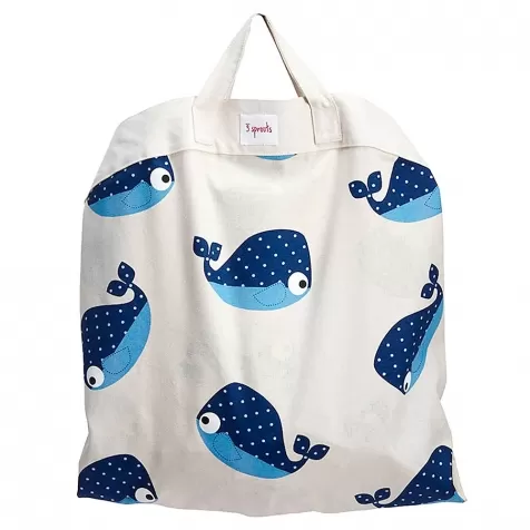 tappeto gioco e borsa 2in1 in cotone 100% - balena: 2