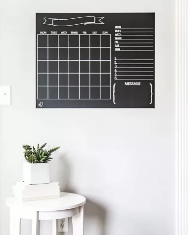 calendario da muro effetto lavagna - include 4 butterstix gessetti multicolore