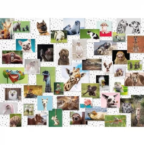 collage di animali divertenti - puzzle 1500 pezzi