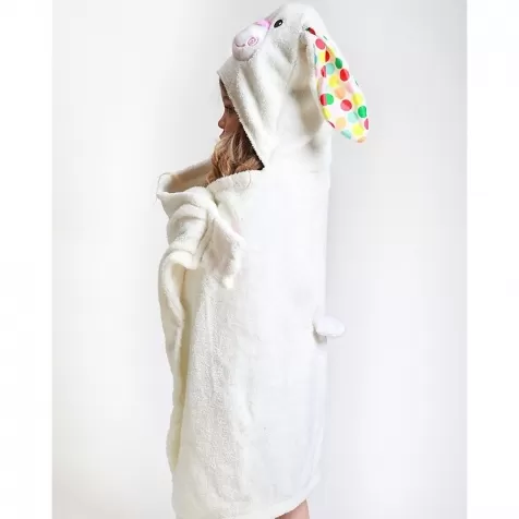 asciugamano bimbi con cappuccio, bella il coniglio - 100% cotone