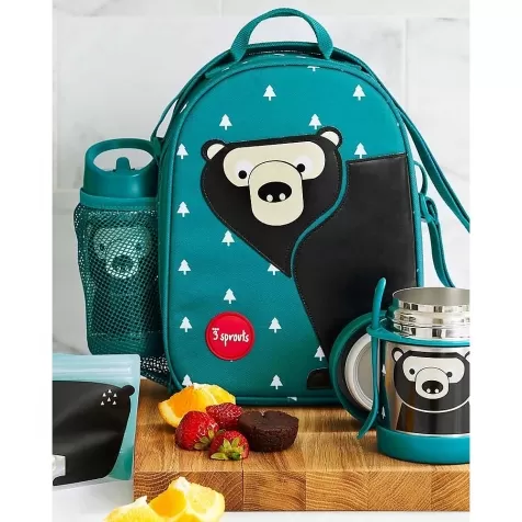 borsa porta pranzo termica con tracolla - orso petrolio