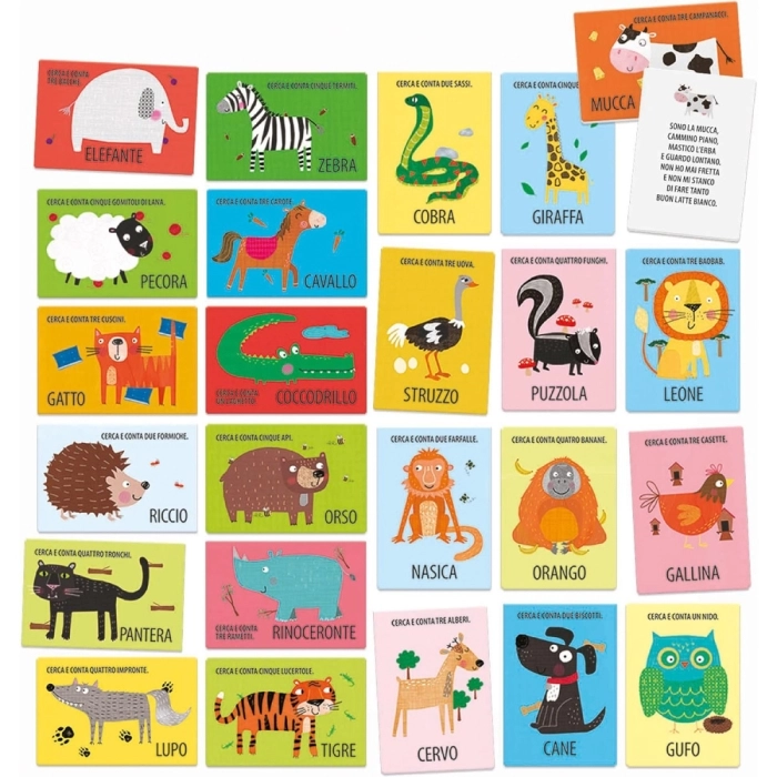 flashcard animali in filastrocca