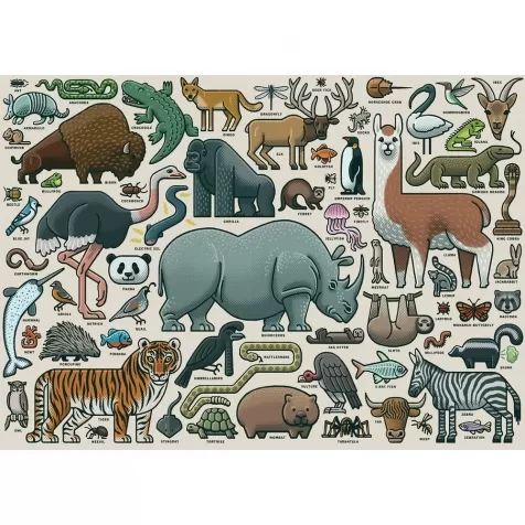 animali selvaggi - puzzle 1000 pezzi