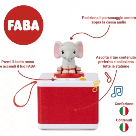 FABA Faba Raccontastorie - Starter Set Bianco Con 1 Personaggio | Dadi e Mattoncini