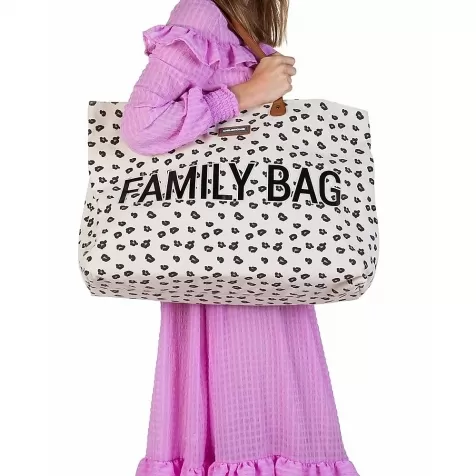 family bag - borsa weekend 55x18x40 cm - leopardato