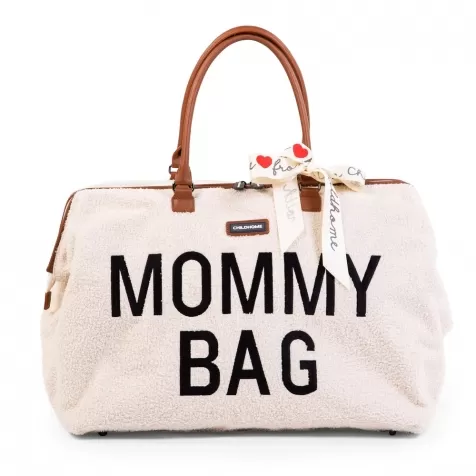 mommy bag borsa fasciatoio - 55 x 30 x 40 cm - teddy panna - include materassino per il cambio!