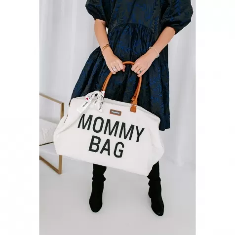 Childhome Mommy Bag Borsa Fasciatoio 55 x 30 x 40 cm - Grigio - Canvas -  Include Materassino per il Cambio! unisex (bambini)