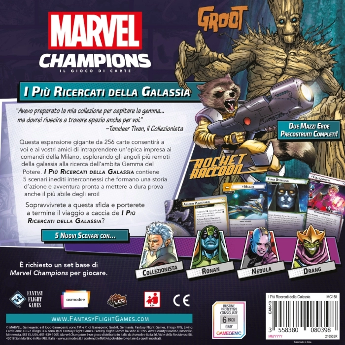 marvel champions lcg - i piu ricercati della galassia