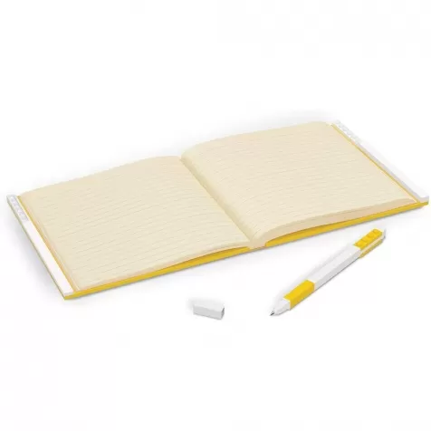 notebook quaderno con 1 penna - colore giallo