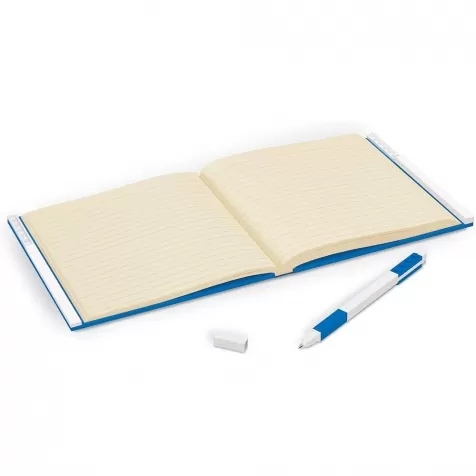 notebook quaderno con 1 penna - colore blu
