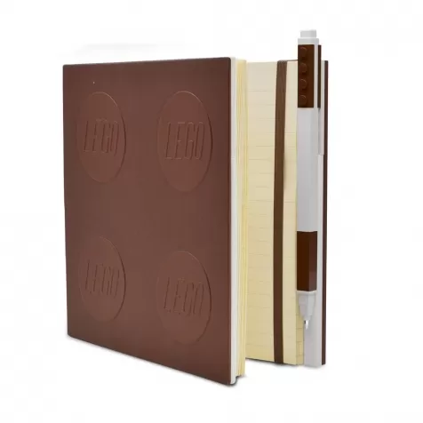 notebook quaderno con 1 penna - colore marrone