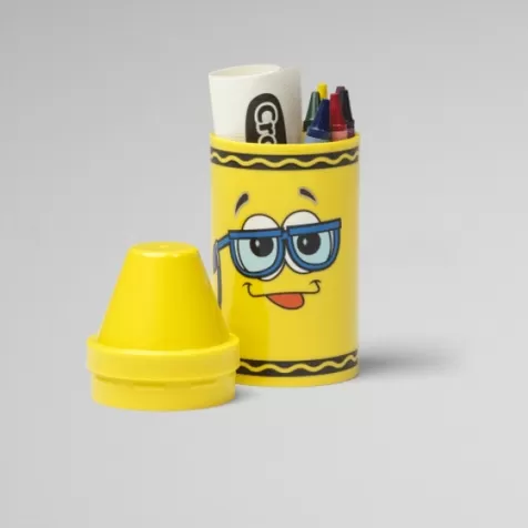 tip mini storage giallo - set con 6 pastelli a cera e rotolino di carta