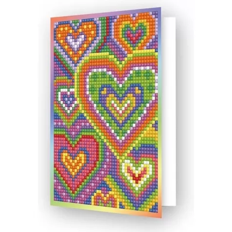 biglietto d'auguri - diamond dotz heart mosaic