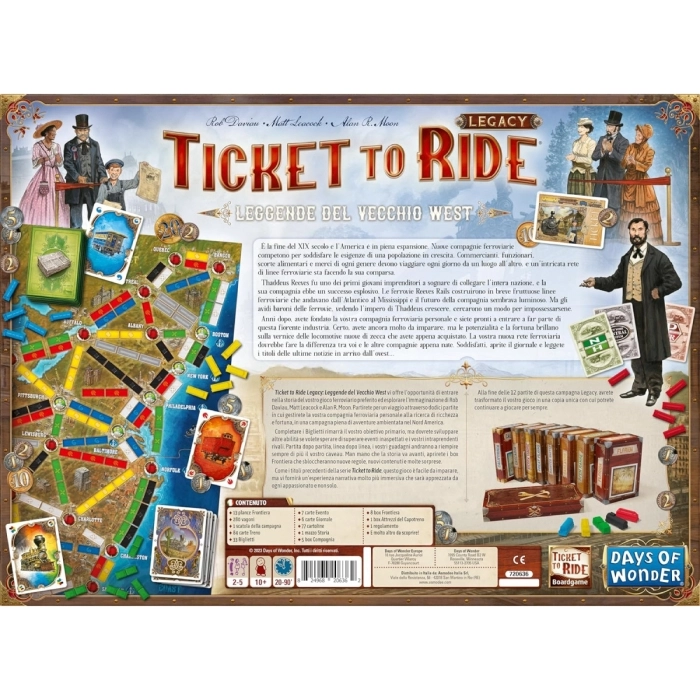 ASMODÈE Ticket To Ride Legacy - Leggende Del Vecchio West a 109,99 €