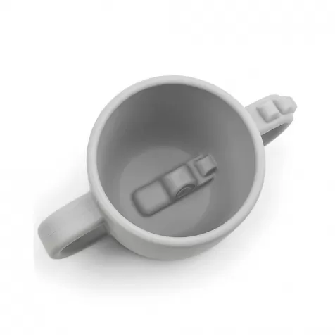 tazza con 2 manici in silicone alimentare- peekaboo - croco - grigio - 170 ml: 3