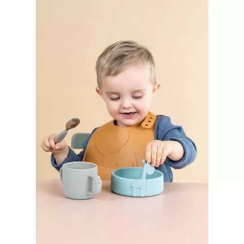 tazza con 2 manici in silicone alimentare- peekaboo - croco - grigio - 170 ml: 4