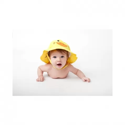 set baby costumino contenitivo + cappellino, anatroccolo - upf 50+ - 6-12 mesi