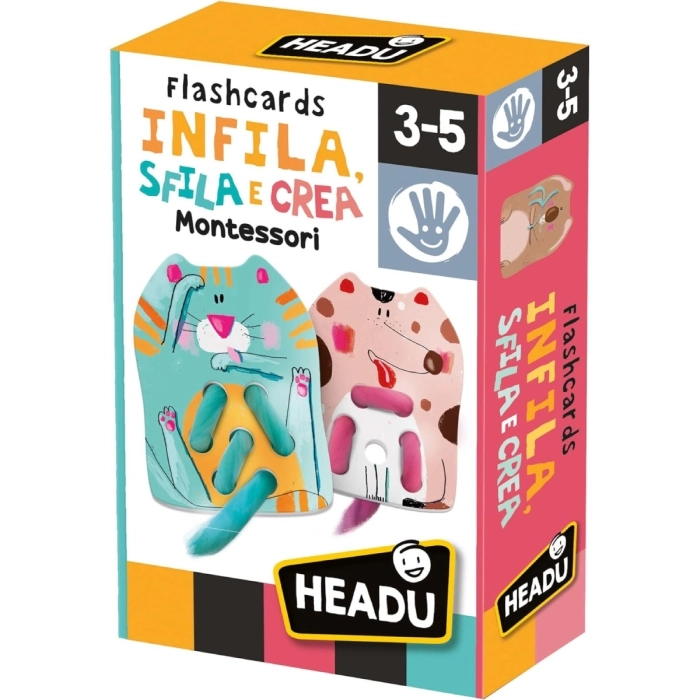 flashcard infila, sfila e crea montessori