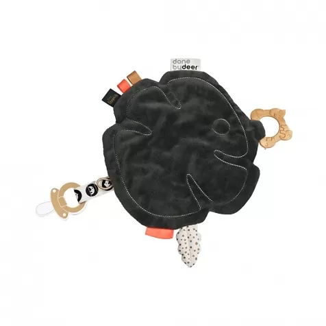 doudou 3in1 con portaciuccio e massaggiagengive tiny tropics, verde - 30x30 cm: 3