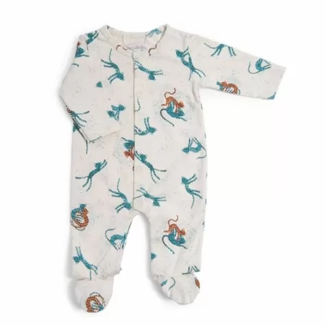 tutina intera in cotone blu ghepardo, sous mon baobab tg. 1 mese