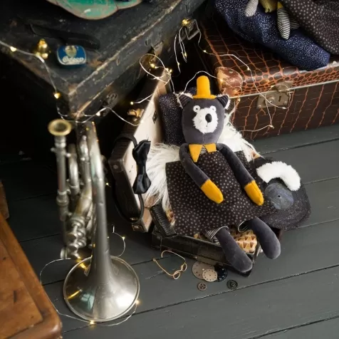 tutina intera in cotone grigia con i gatti, les mustaches tg. 12 mesi