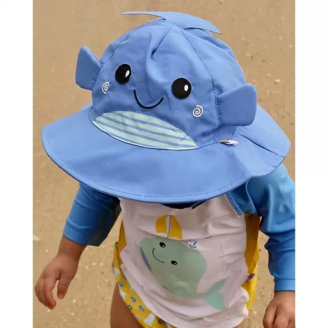 set baby costumino contenitivo + cappellino - balena - upf 50+ 3-6 mesi