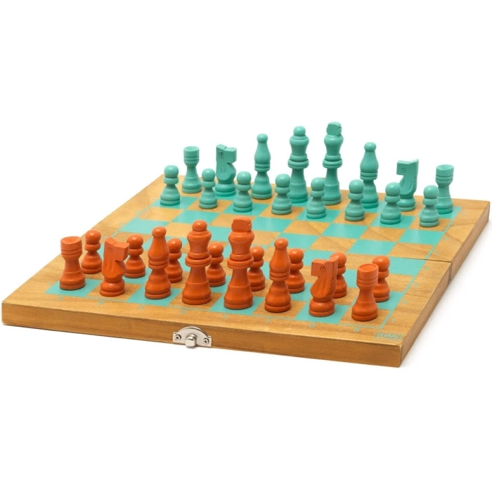 scacchi e dama in legno - chess and draughts