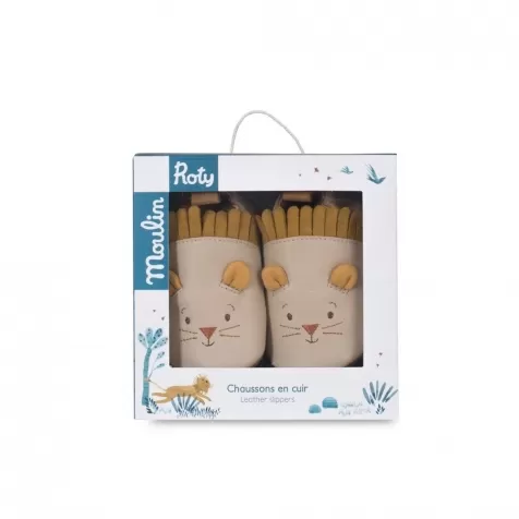 scarpine in cuoio leone giallo e beige sous mon baobab 18-24 mesi: 1