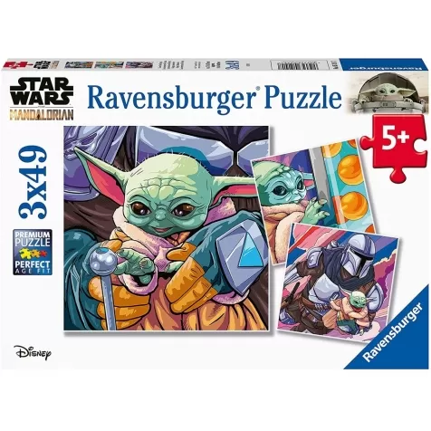 the mandalorian: baby yoda - puzzle 3x49 pezzi