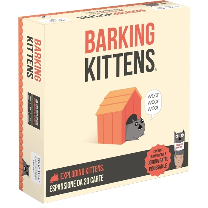 exploding kittens - barking kittens - espansione da 20 carte