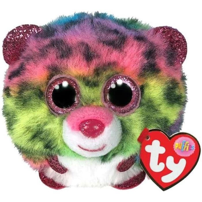 puffies - dotty - leopardo arcobaleno 10cm