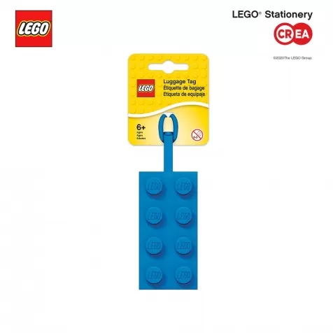 lego bag tag - in silicone blu