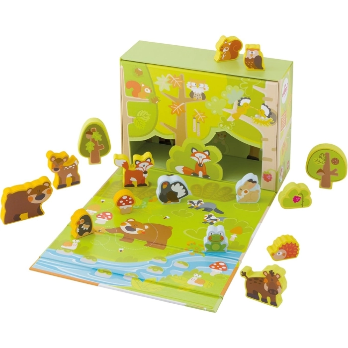 bosco - playset in legno con personaggi