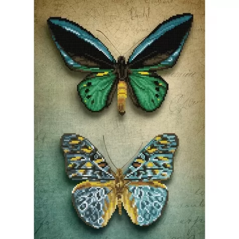 antique butterflies - diamond dotz intermediate dd9.064 37x52cm