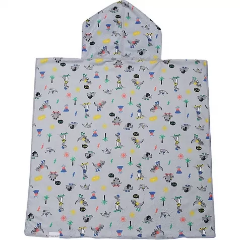 accappatoio poncho reversibile dinosauri