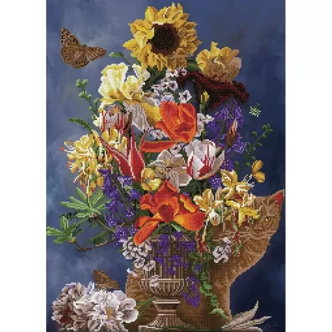 garden in gold - diamond dotz intermediate dd13.029 52x72cm