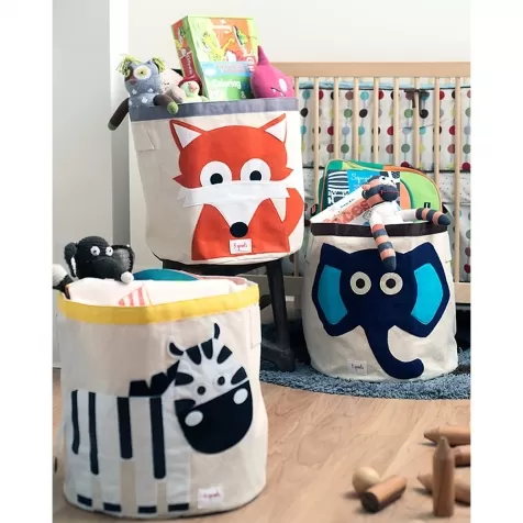 cesto portatutto - zebra - 100% cotone