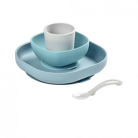 set completo per pappa - 4 pezzi - silicone - jungle