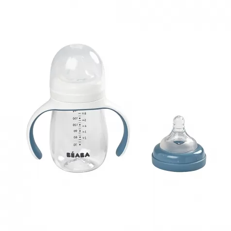 biberon da apprendimento 2in1 - 210 ml - blue - incoraggia il tuo bambino all'indipendenza