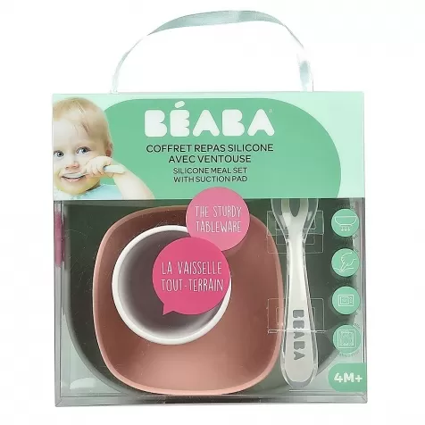 set completo per pappa - 4 pezzi - silicone - eucalipto