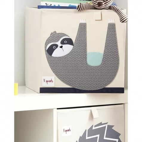 contenitore portaoggetti - bradipo grigio - compatibile con scaffali ikea kallax