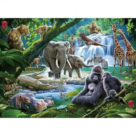 animali della giungla - puzzle 100 pezzi xxl