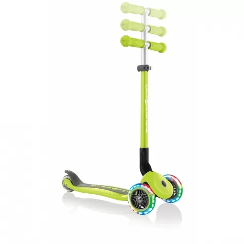 globber - primo foldable lights - monopattino pieghevole con luci - verde lime