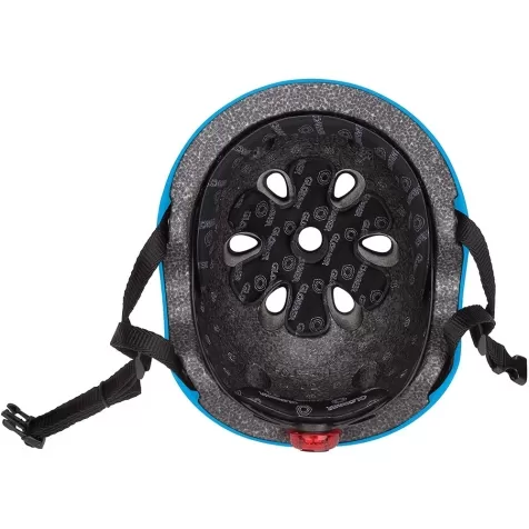 globber - caschetto primo light con luci xs/s (48-53cm) - blu cielo